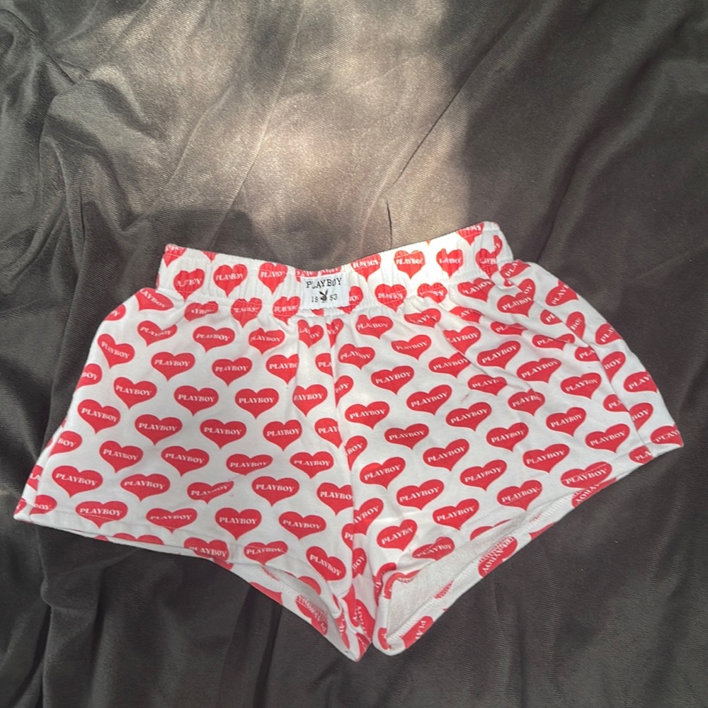 Pacsun Playboy heart sweat-shorts